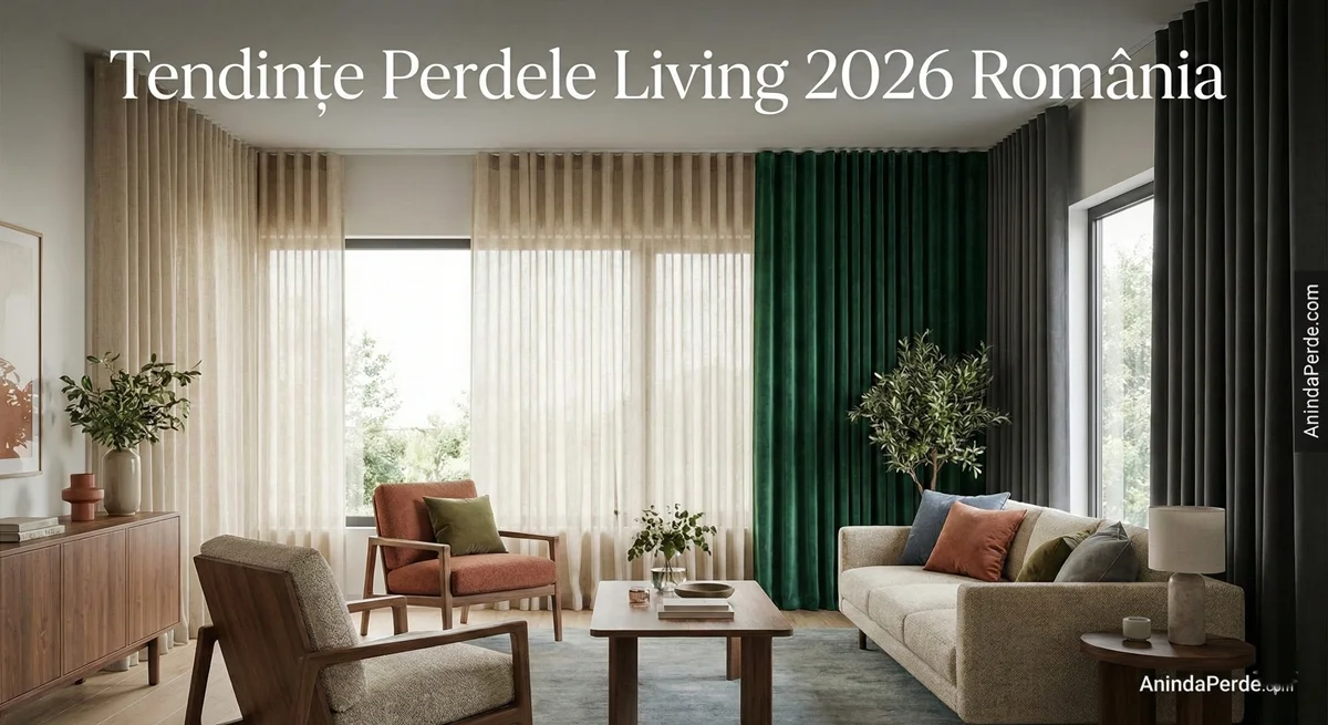 Tendințe Perdele și Draperii 2026: Ce se poartă în Livingurile Moderne din România?