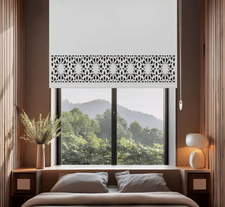 LazeX 2031 Laser Cut Roller Blind - Modern Living Room