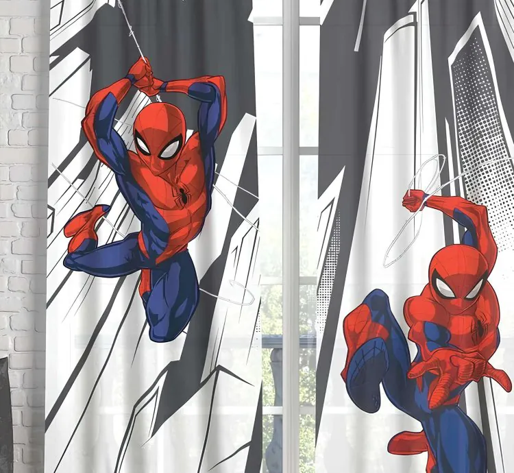 Spiderman Lisanslı İkili Fon Perde - Gece Temalı