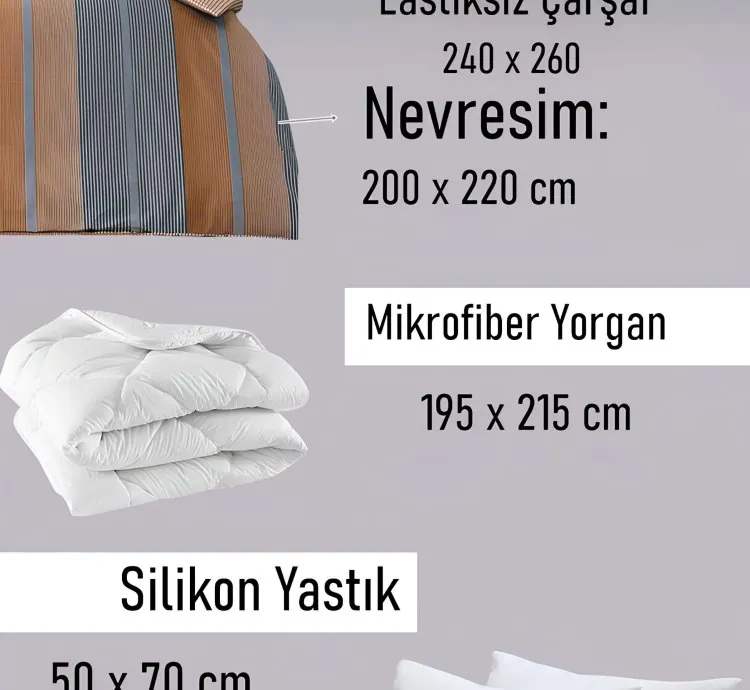 Set de Dormit Dublu Bumbac Taç Miles Portocaliu