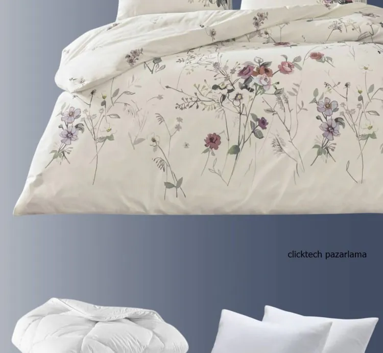 Taç Kiara Ecru Doppel-Baumwoll-Schlaf-Set