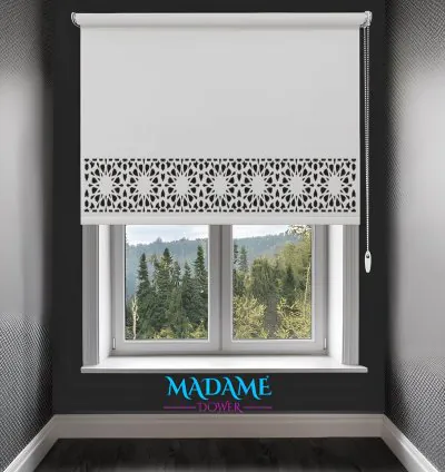 LazeX 2031 Laser Cut Roller Blind - Modern Living Room 3