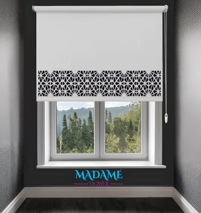 Рулонные шторы Madame Dower LazeX 2040 с лазерной резкой 12 различных цветов - легко чистятся 3