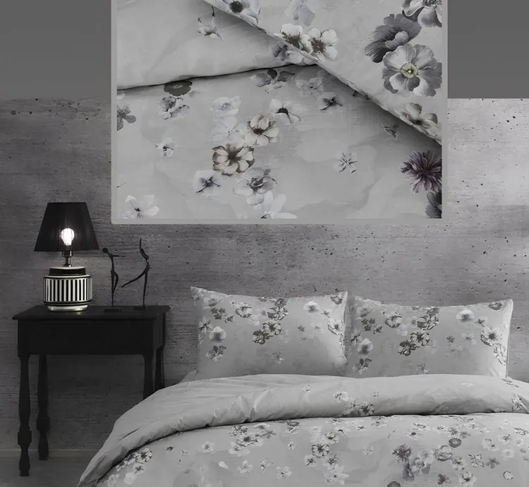 Set de Dormit Dublu Bumbac Taç Claire Gri - Design Modern