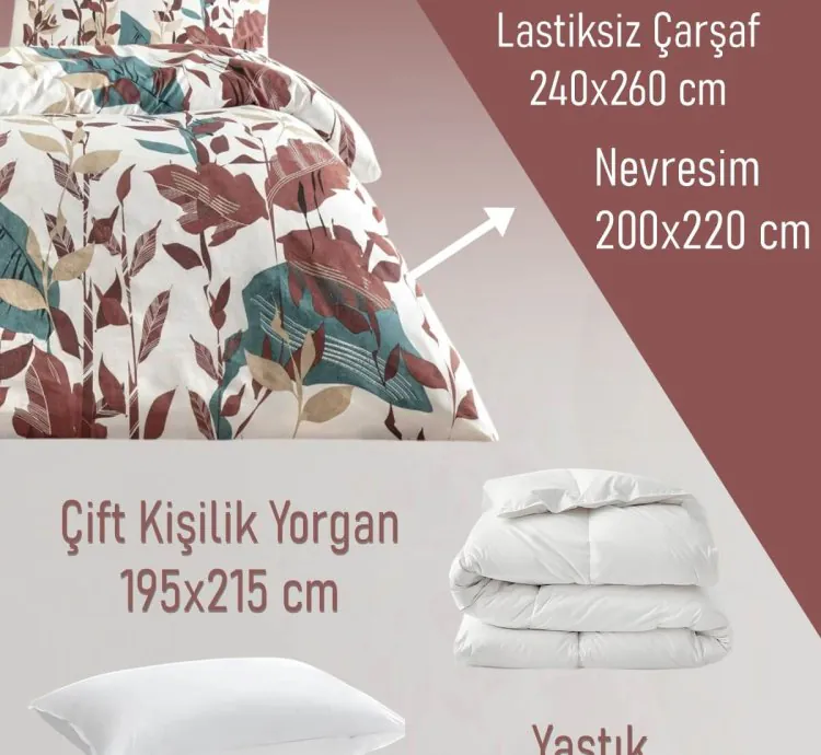 Juego de Cama Algodón Daisy Crudo Taç – Elegante