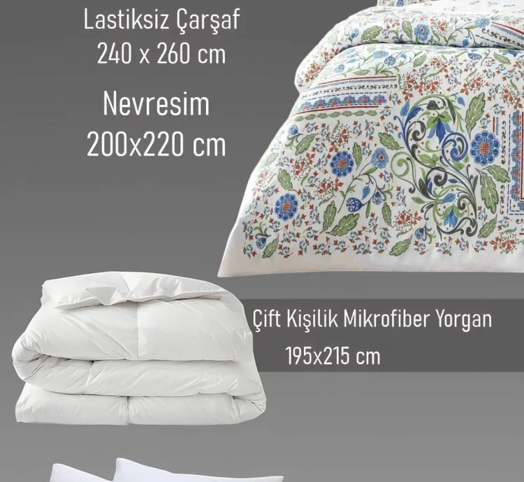 Taç Gracie Ranforce Doppel-Baumwoll-Schlaf-Set - Floral