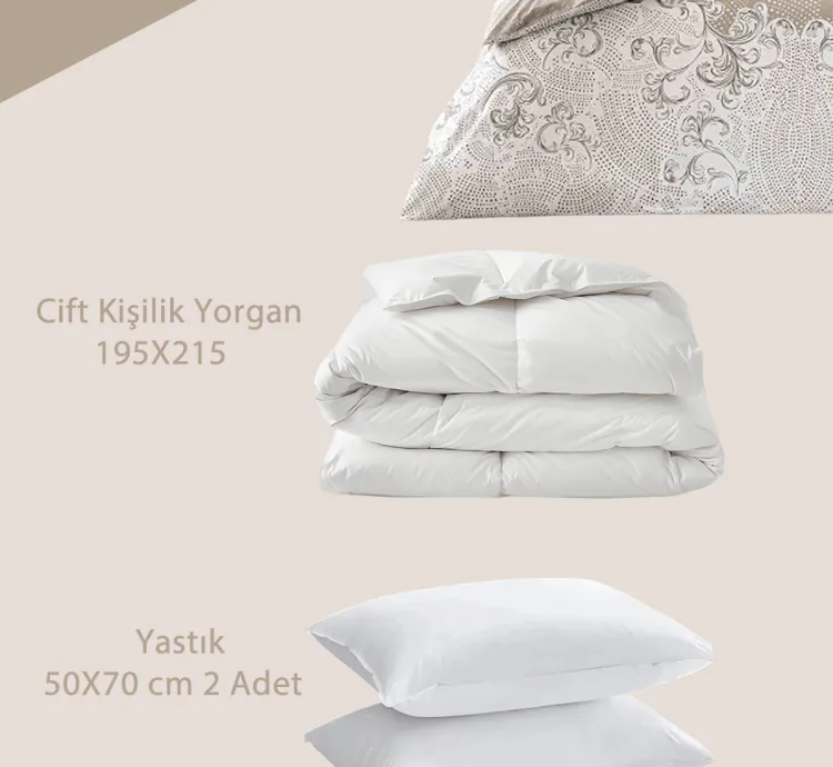Set de Dormit Dublu Bumbac Taç Lucinda Ranforce