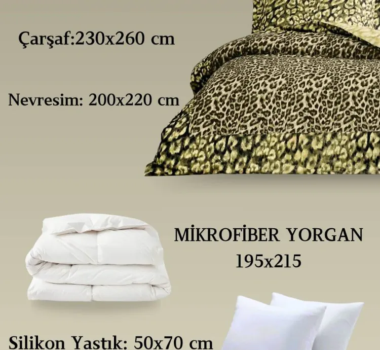 Set de Dormit din Satin Dublu Taç Leona Maro