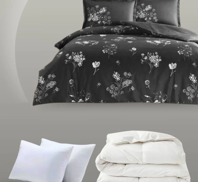 Set Letto Raso Matrimoniale Taç Roxane Nero