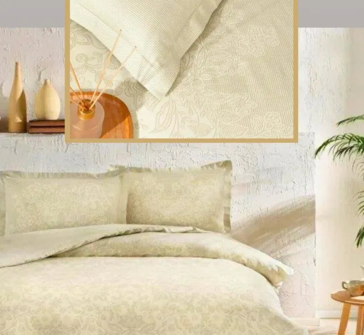 Set Letto Raso Matrimoniale Taç Herta Beige