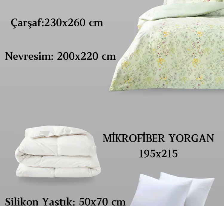 Set Letto Raso Matrimoniale Taç Cassie Verde