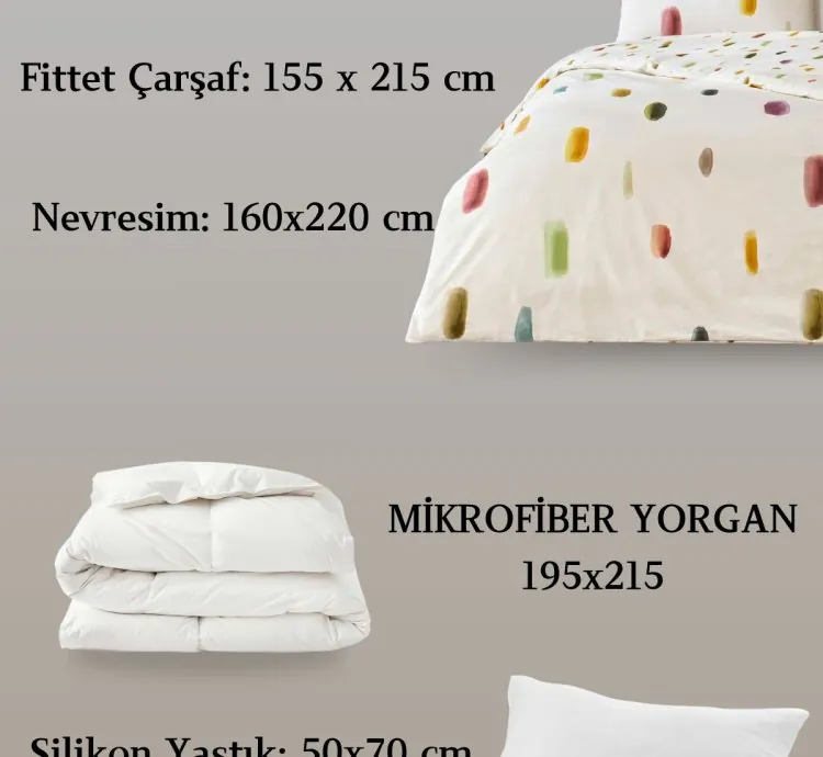 Taç Jullian Creme Ranforce Einzel-Schlaf-Set