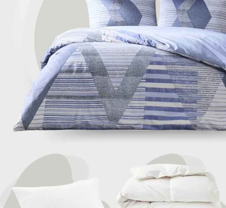 Parure de Lit Double Ranforce Lucas Bleu Taç