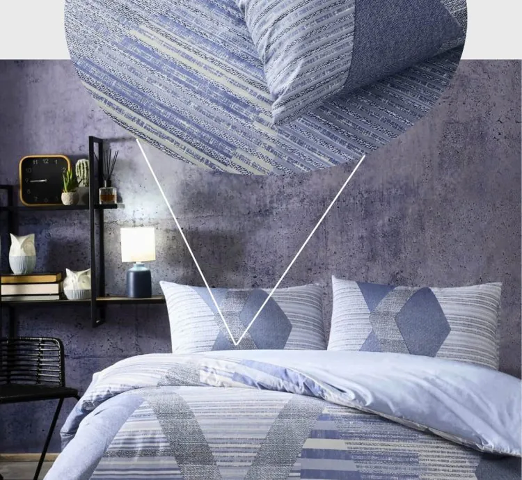 Parure de Lit Double Ranforce Lucas Bleu Taç