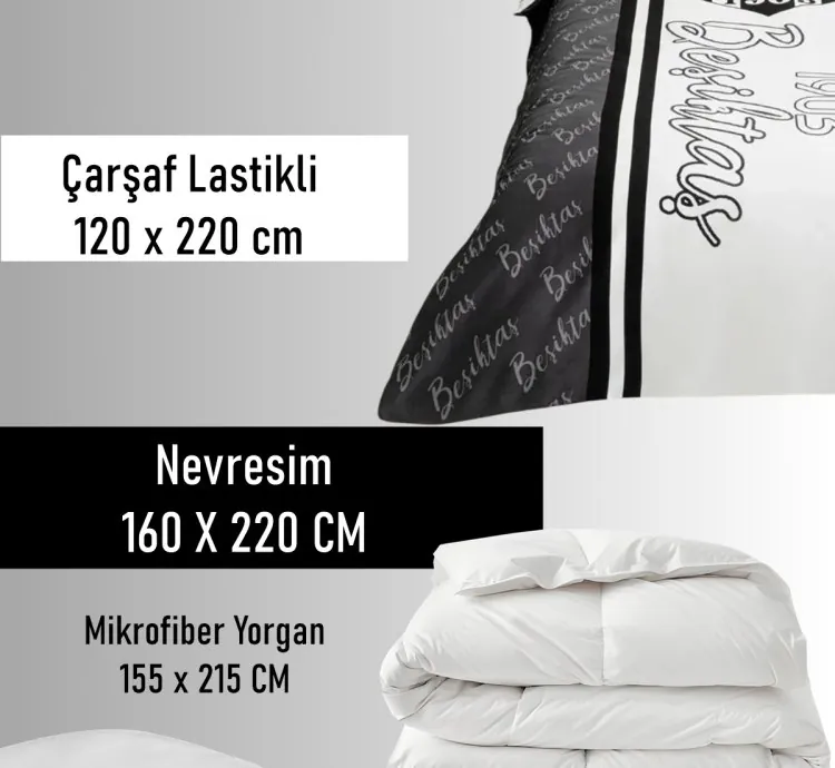 Set Letto Licenziato Beşiktaş - Design Artiglio d'Aquila