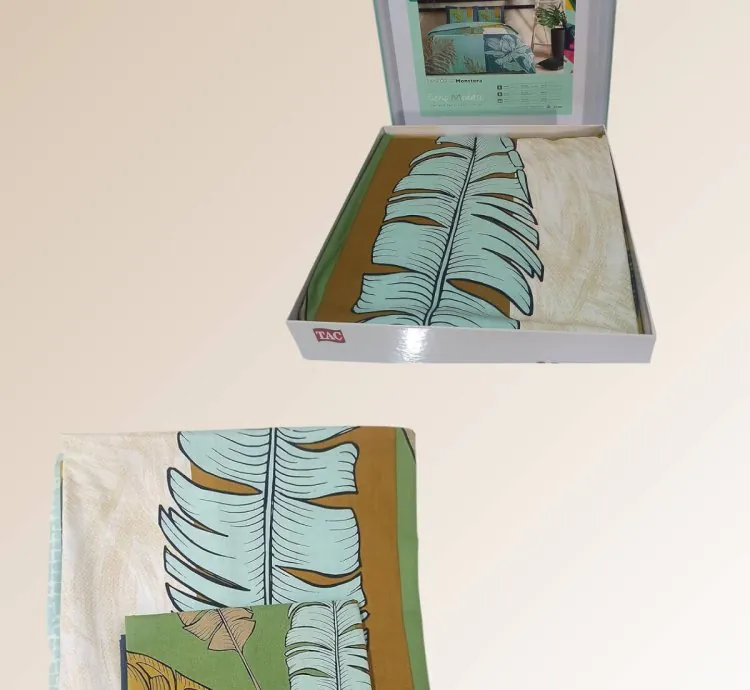 Set de Sommeil Ado Double Taç Monstera Menthe Ranforce