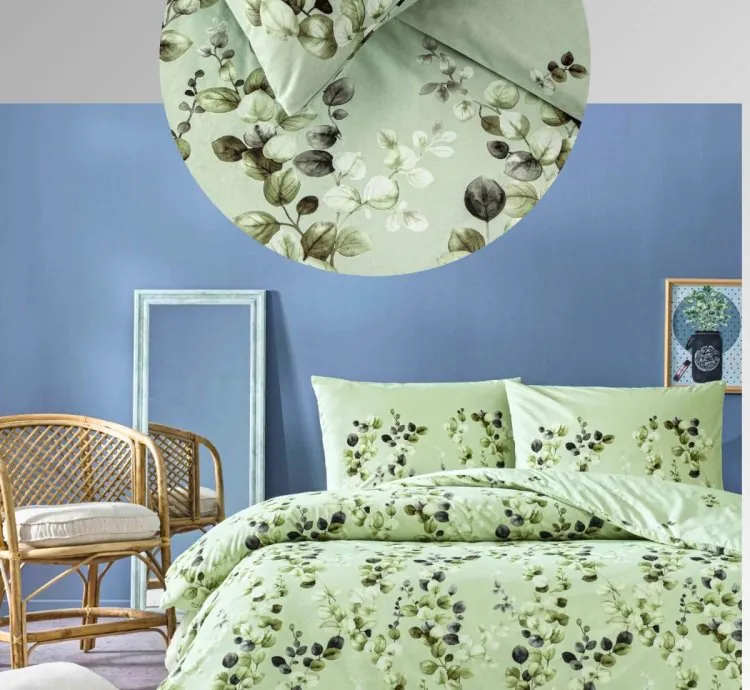Parure de Lit Simple Ranforce Leif Vert Taç