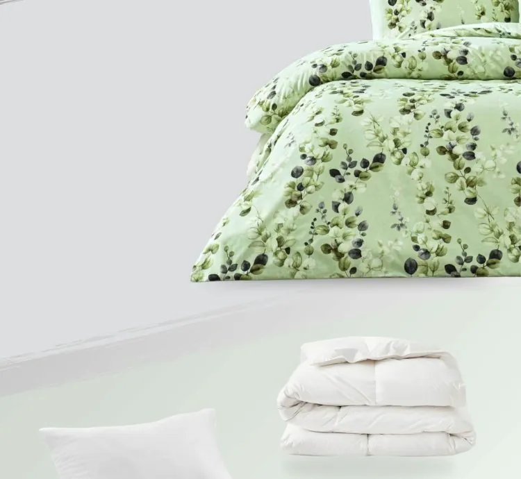 Parure de Lit Simple Ranforce Leif Vert Taç