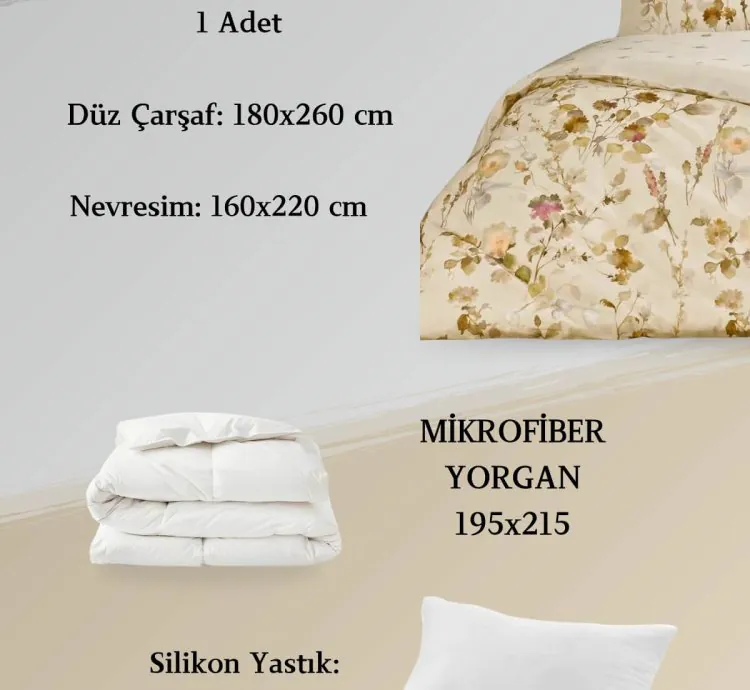 Taç Nina Bej Ranforce Tək Nəfərlik Yuxu Dəsti