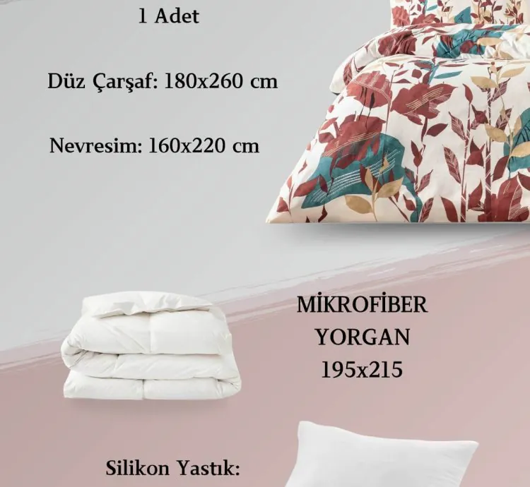 Set de Dormit Single Ranforce Taç Daisy Ecru