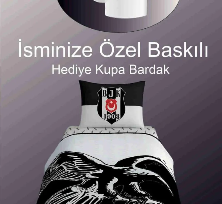 Tac Besiktas Стёганый Односпальный комплект для сна - Одеяло + Подушка, Стильный и Комфортный