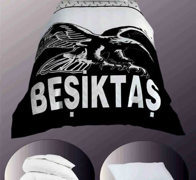Tac Besiktas Стёганый Односпальный комплект для сна - Одеяло + Подушка, Стильный и Комфортный