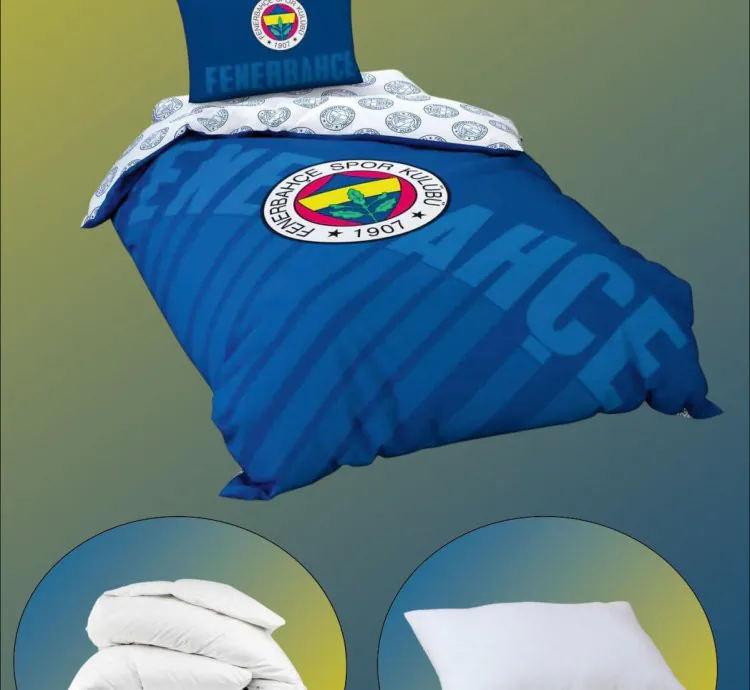 Set de Dormir Individual Fenerbahçe Logo Azul Marino