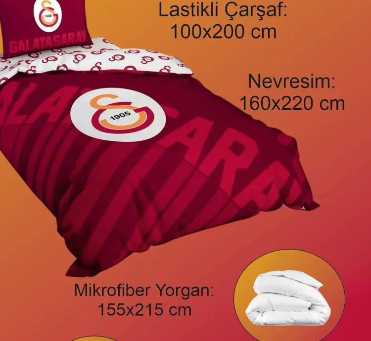 Set de Sommeil Simple Galatasaray Logo Rouge