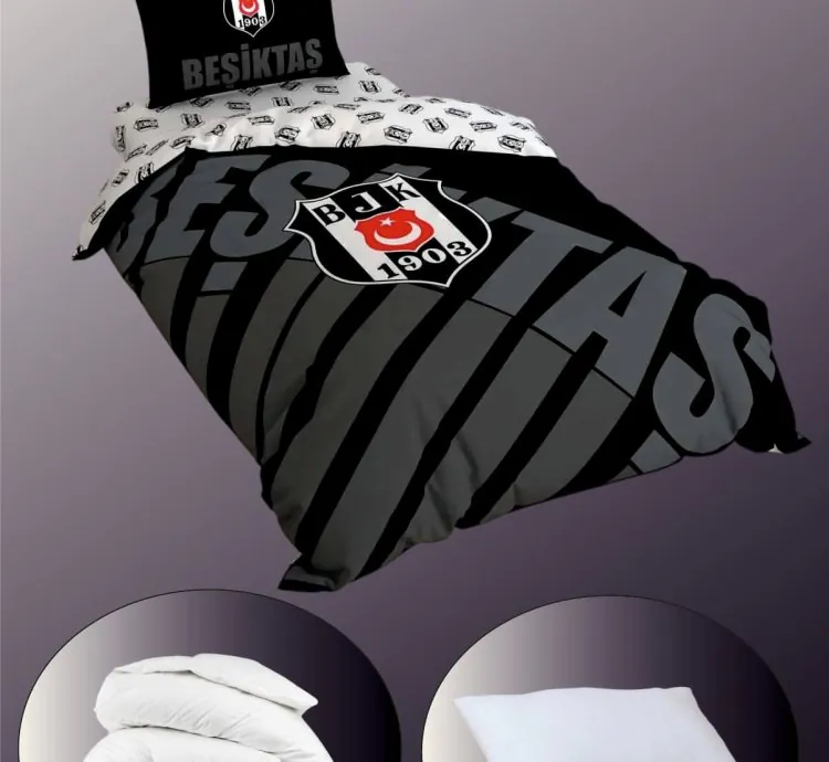 Set de Dormit Single Beşiktaş Logo Negru