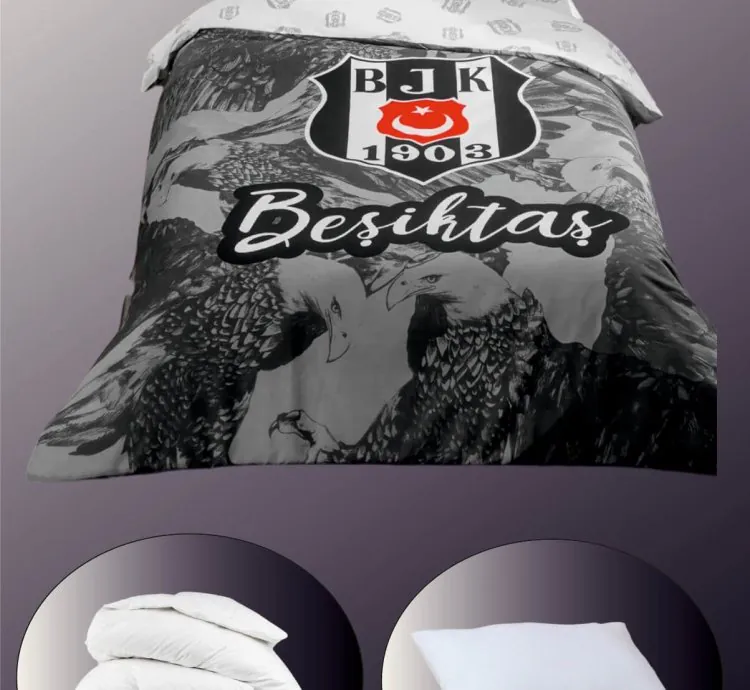 Taç Beşiktaş Adelaar Logo Eenpersoons Slaapset