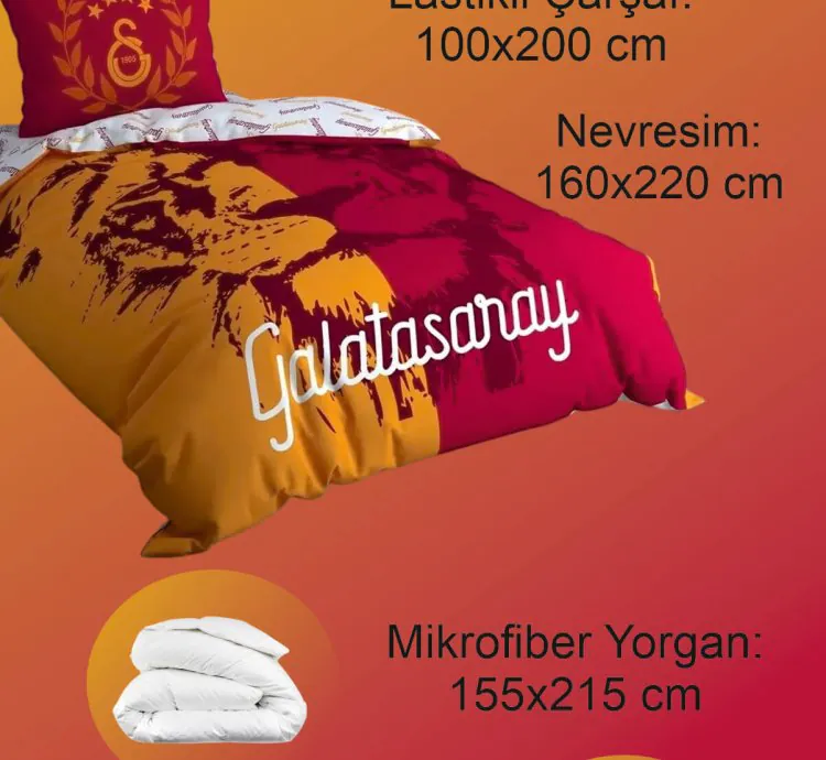 Taç Galatasaray Leeuw Logo Eenpersoons Slaapset