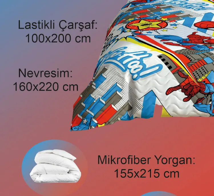 Set Complet Coton Disney Spiderman Hero