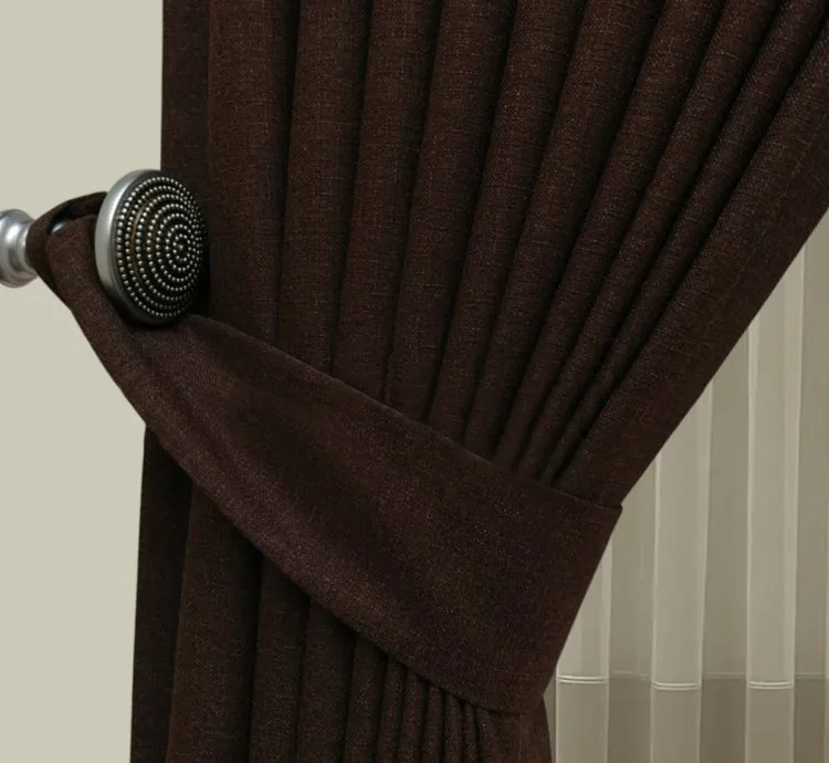 Tenda in Lino Marrone Scuro | Madame Dower Eclipse