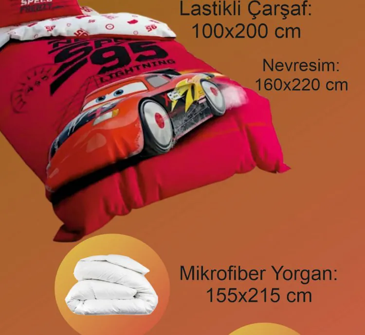 Taç Disney Cars Speed Frenzy Dekbedovertrekset