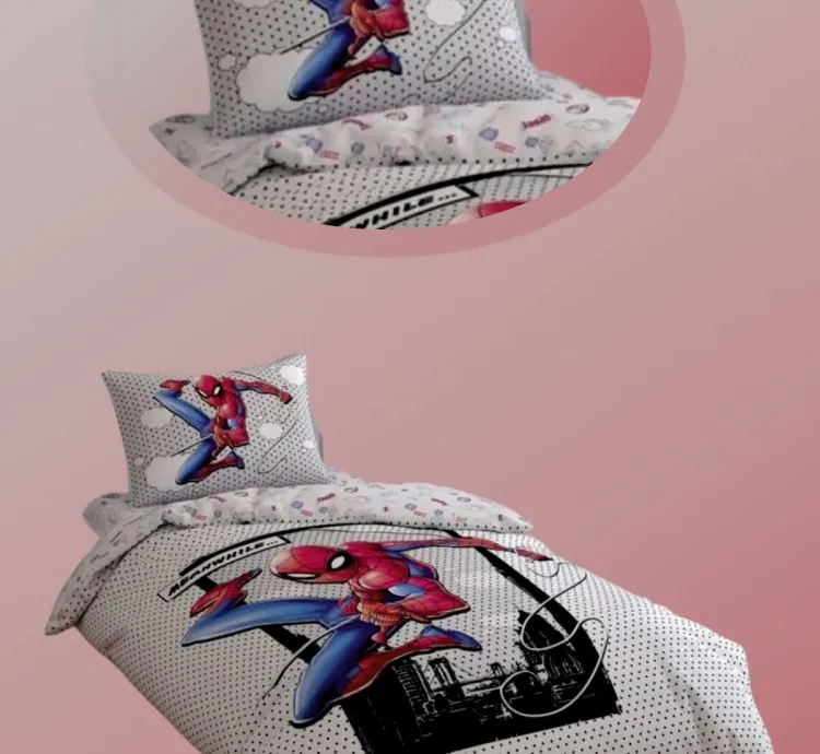 Taç Disney Spiderman Cloudy Lisanslı Tek Kişilik Çocuk Nevresim Takımı - Yorgan + Yastık