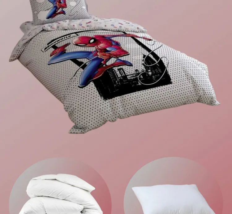 Taç Disney Spiderman Cloudy Lisanslı Tek Kişilik Çocuk Nevresim Takımı - Yorgan + Yastık