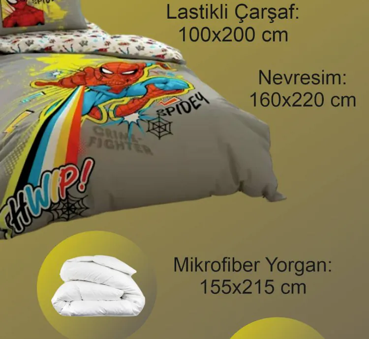 Taç Spiderman Power Kinder-Bettwäsche-Set