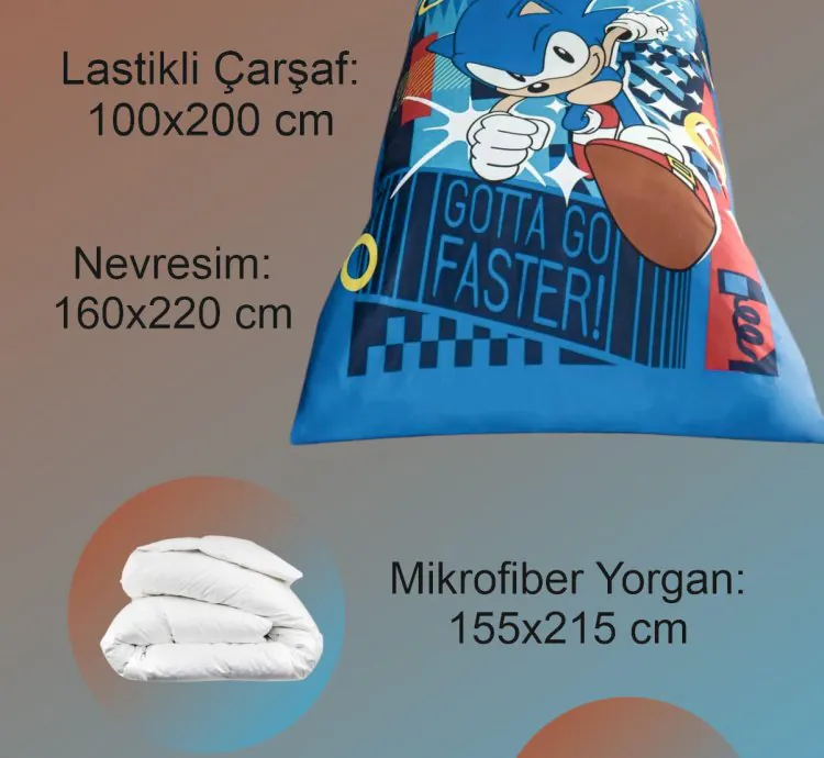 Juego de Cama Sonic Classic Licenciado
