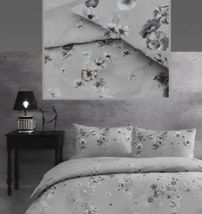 Set de Dormit Dublu Bumbac Taç Claire Gri - Design Modern 3