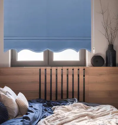 Donkerblauw Golf Rolgordijn - Modern Wonen 3