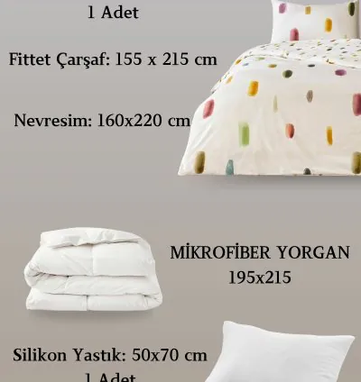 Taç Jullian Creme Ranforce Einzel-Schlaf-Set 4