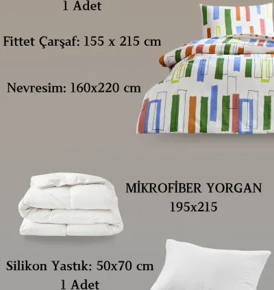 Juego de Cama Individual Ranforce Legrand Verde Taç 4