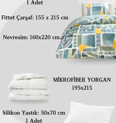 Taç Holden Blue Ranforce Single Sleep Set - Calm Blue 4
