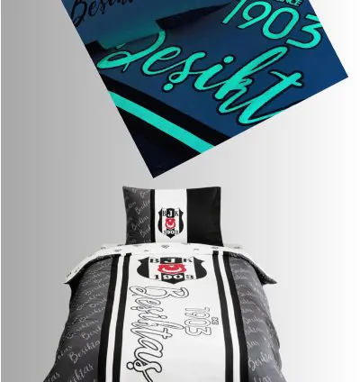 Set Letto Licenziato Beşiktaş - Design Artiglio d'Aquila 5