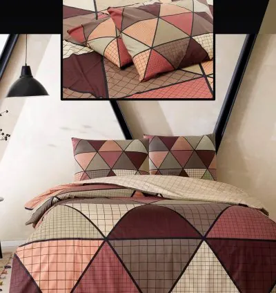 Set Letto Matrimoniale Taç Delta Marrone Ranforce 3
