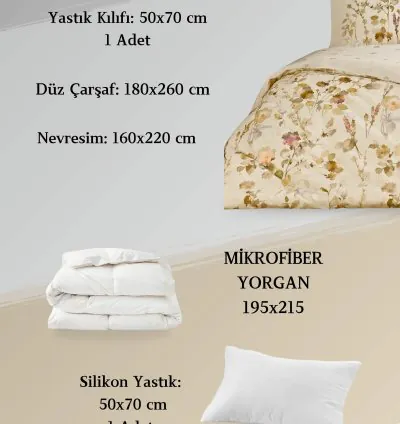 Taç Nina Bej Ranforce Tək Nəfərlik Yuxu Dəsti 3