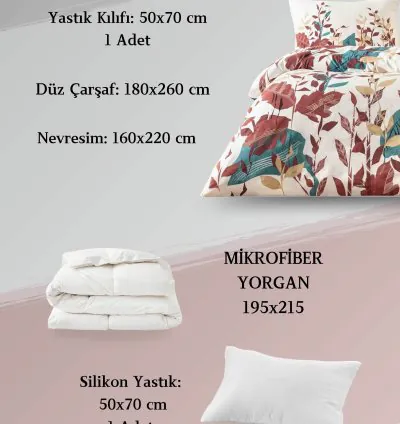 Set de Dormit Single Ranforce Taç Daisy Ecru 3