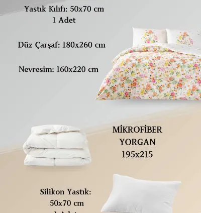 Taç Shirley Sarı Ranforce Tek Kişilik Uyku Seti - Nevresim + Çarşaf 3