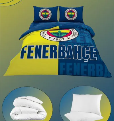 Taç Licensed Fenerbahçe Pieced Sleep Set - Quilt + Pillow