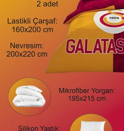 Taç Licensed Galatasaray Double Pieced Sleep Set